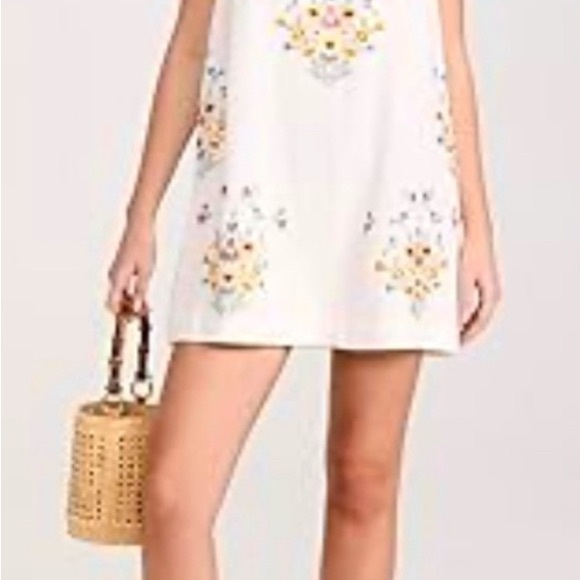 White Mini Babydoll Dress with Puff Sleeves for Casual Wear - Picture 4 of 5